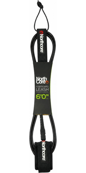 2026 Northcore 6FT Surfboard Leash NOCO54B - Black